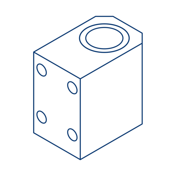 Bloc de vis ACME (ACME screw block), pièce de rechange de la sortie ScafJack SM-3